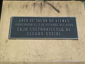 Seguro Social Plaque, Atenas, Costa Rica