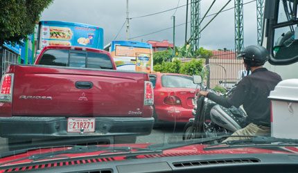 traffic jam in Costa Rica