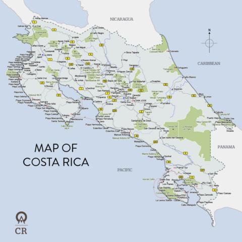 costa rica map