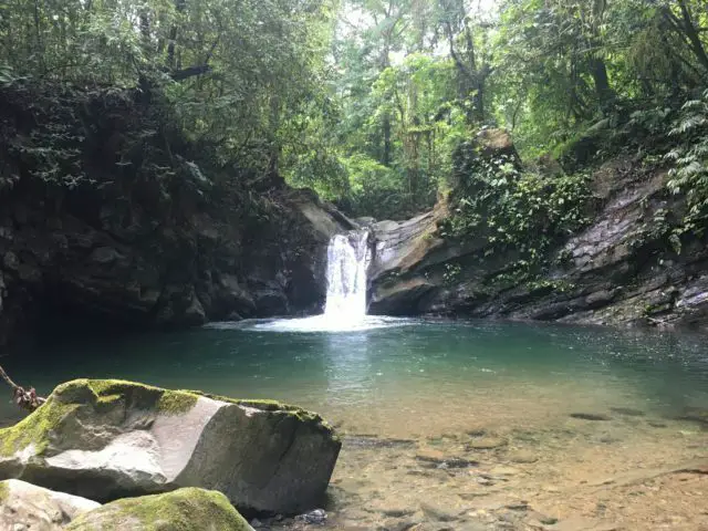 Secret waterfall along trek