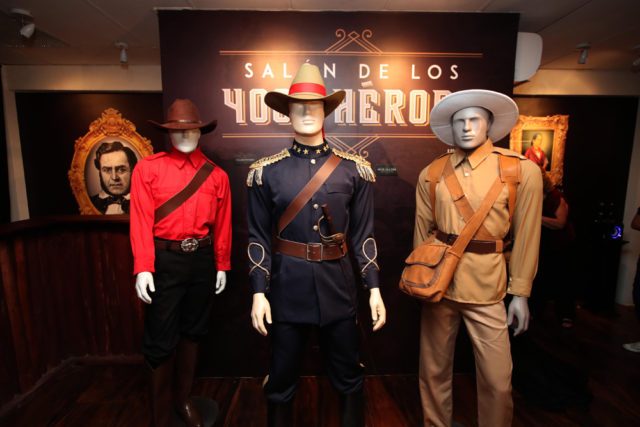 Replicas of their uniforms of the 4,000 fighters