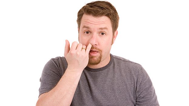 Nose-picking can produce infections inside the nose.