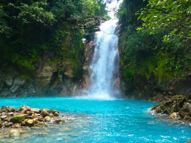 Celeste River's waterfall is simply astonishing.
