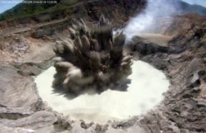 Start of eruption