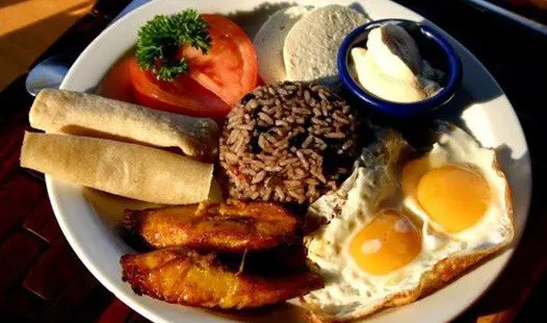 Gallo Pinto is one of the most traditional dishes served as breakfast in Costa Rica.