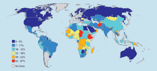 Safe water access regions