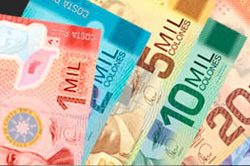 Colones (banknotes of Costa Rican currency)