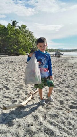 Pitching in against litter.