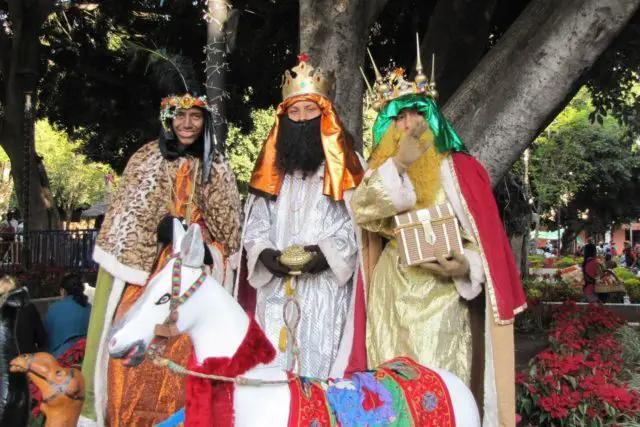It is common that Catholic believers dressed-up as the 3 Kings on this day.