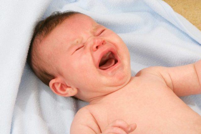 Cute baby crying loud