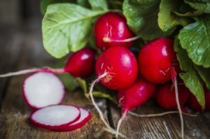 Slices of radish