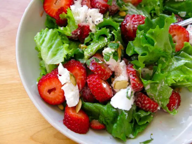 Strawberry Romaine salad