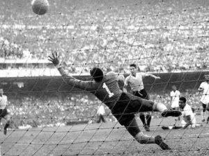 Uruguay's unexpected goal against Brazil in the ever-sadful "Maracanazo" (1950)