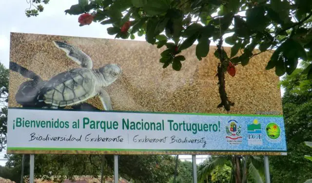 Welcoming ad of Tortuguero National Park
