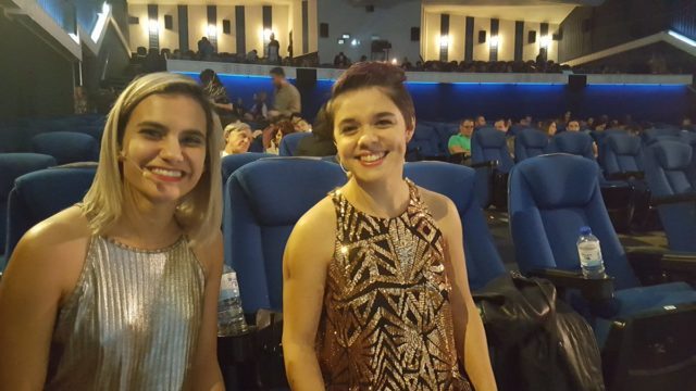 Young girls enjoying one of the films at the CRFIC