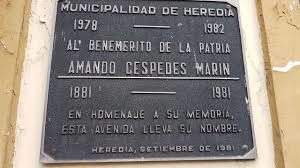 Homage of the City of Heredia to Cespedes