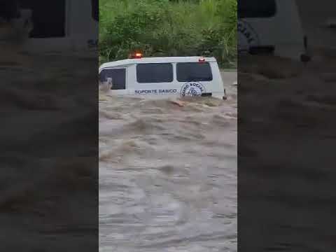 An ambulance is Swept Away by River Current after Taking Alternate Route Due to Roadblocks