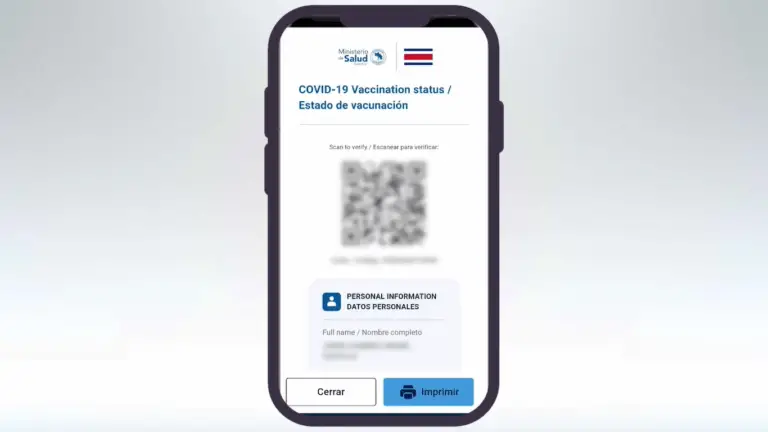 Requirements for Registering with the Costa Rican Authorities Your Covid-19 Vaccine Certificate
