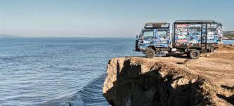 Expedition Truck 4X4 Cleans Beaches in Central America