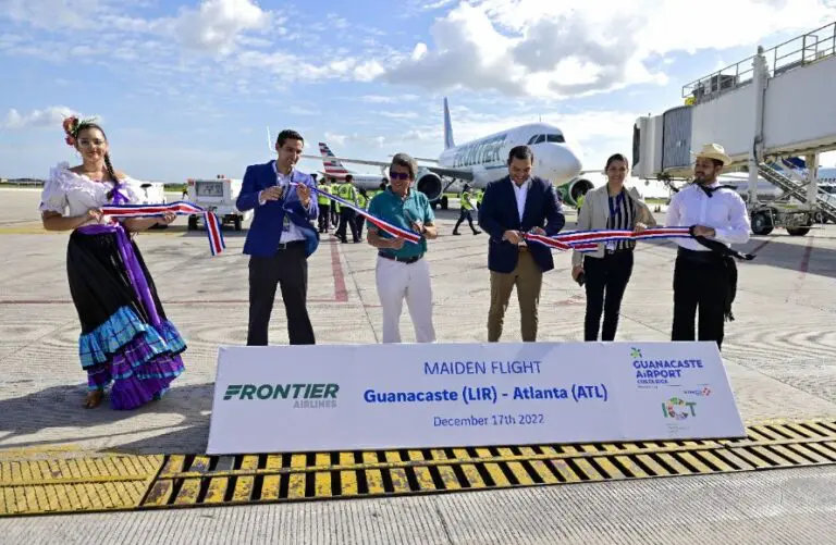 Guanacaste Airport Inaugurates New Route to Atlanta with Frontier Airlines