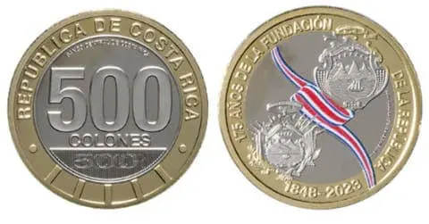 How much is known about the commemorative ¢500 coin in Costa Rica?