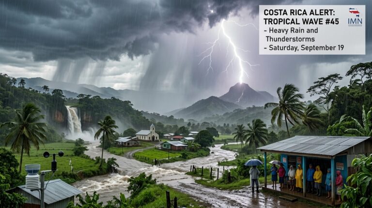 Costa Rica weather Tropical Wave 45