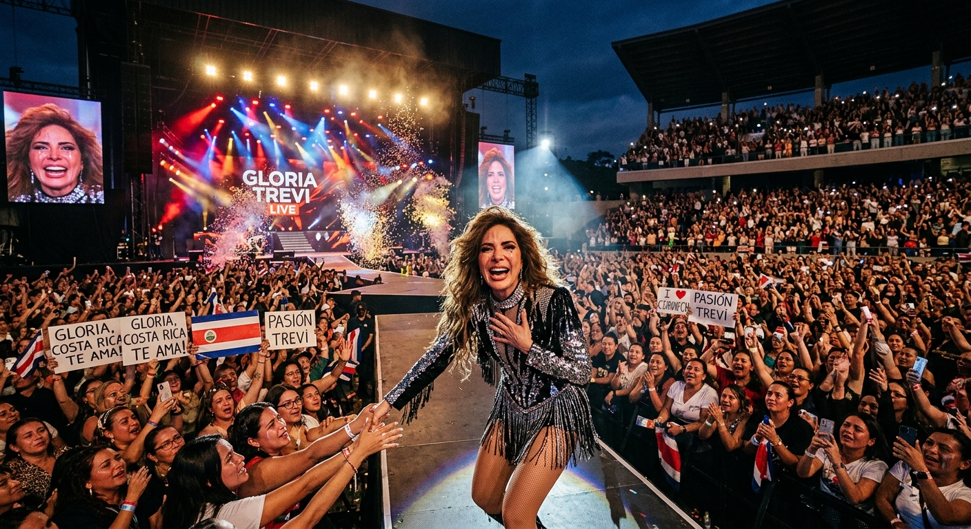 Gloria Trevi Conquers Costa Rica: Dancing, Tears, and Electric Energy at Parque Viva