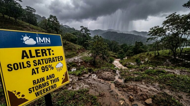 IMN alert Costa Rica rains
